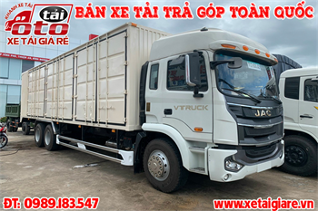 Xe Tải JAC A5 3 Chân Thùng Kín Container Nhập Khẩu | Xe Tải JAC A5 13T6 Thùng Kín